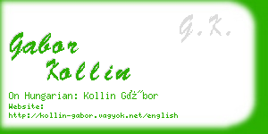 gabor kollin business card